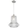 Springwater 12"W Brushed Nickel Corded Mini Pendant w/ Spiral Fluted S