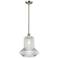 Springwater 12"W Brushed Nickel Stem Mini Pendant w/ Spiral Fluted Sha