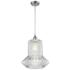 Springwater 12"W Chrome Corded Mini Pendant w/ Clear Spiral Fluted Sha
