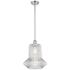 Springwater 12"W Chrome Stem Hung Mini Pendant w/ Clear Spiral Fluted