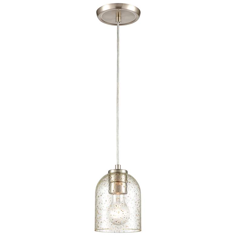 Image 1 Sprinkle 5" Wide 1-Light Mini Pendant - Satin Nickel