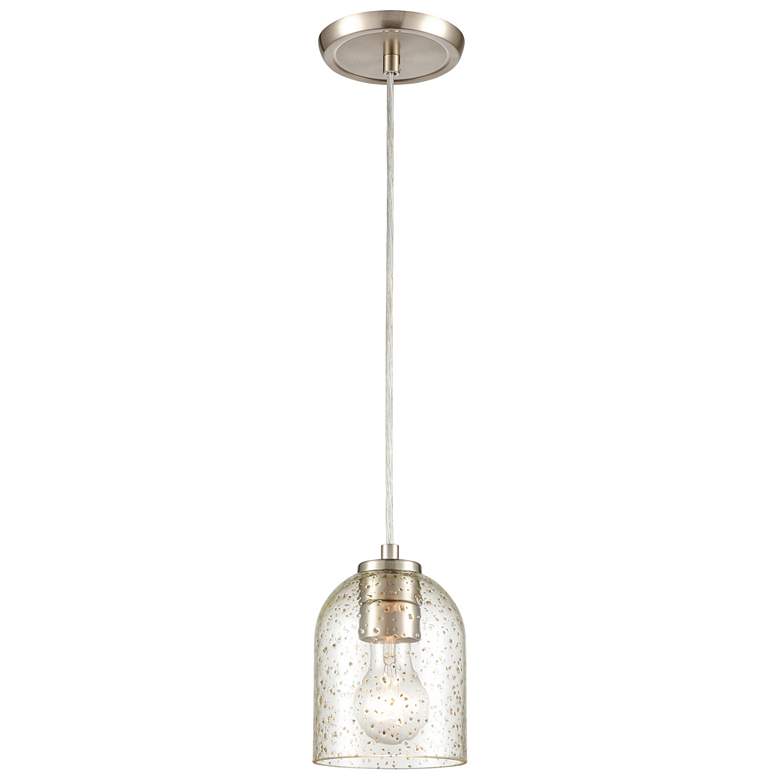 Image 1 Sprinkle 5 inch Wide 1-Light Mini Pendant - Satin Nickel