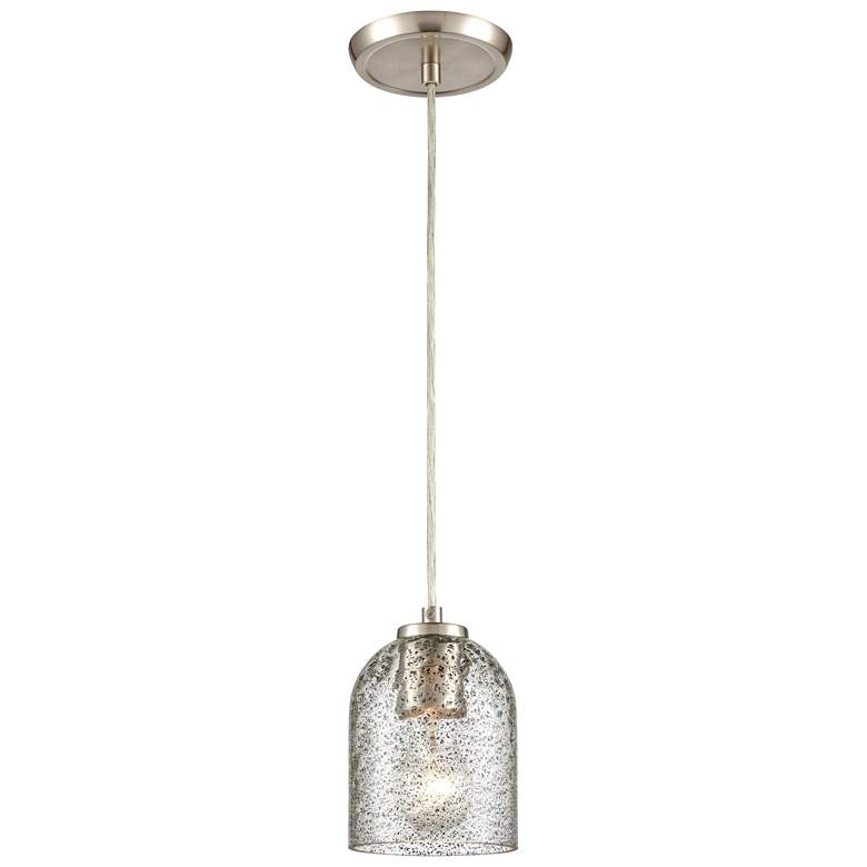 Image 1 Sprinkle 5 inch Wide 1-Light Mini Pendant - Satin Nickel