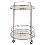 4_Spritz 18" Wide Polished Chrome 2-Shelf Rolling Bar Cart more views