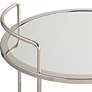 5_Spritz 18" Wide Polished Chrome 2-Shelf Rolling Bar Cart more views
