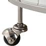 6_Spritz 18" Wide Polished Chrome 2-Shelf Rolling Bar Cart more views
