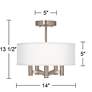 Sprouting Marble Ava 5-Light Nickel Ceiling Light