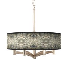 Sprouting Marble Ava 6-Light Nickel Pendant Chandelier