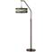 Sprouting Marble Bronze Downbridge Arc Floor Lamp