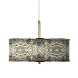 Image1 of Sprouting Marble Giclee Glow 16" Wide Pendant Light