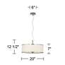 Sprouting Marble Giclee Glow 20" Wide Pendant Light