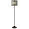 Sprouting Marble Giclee Glow Bronze Club Floor Lamp