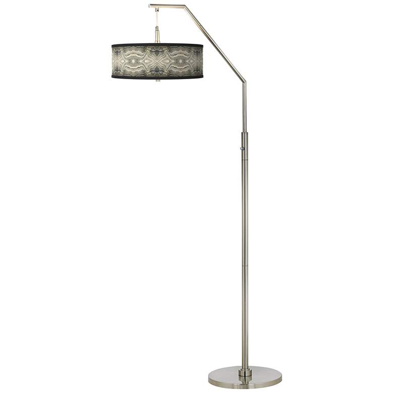Image 2 Sprouting Marble Giclee Shade Arc Floor Lamp