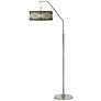 Sprouting Marble Giclee Shade Arc Floor Lamp