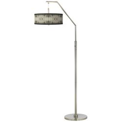 Sprouting Marble Giclee Shade Arc Floor Lamp