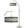 Sprouting Marble Giclee Shade Arc Floor Lamp