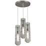 1_Spun 3 Light Round Pendant - Smoke Shades