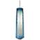 Spun 5" Wide Satin Nickel and Steel Blue LED Mini Pendant