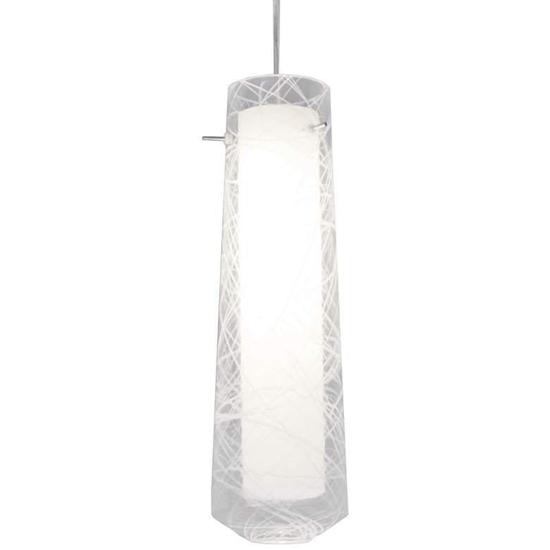 Image 2 Spun 5 inch Wide Satin Nickel LED Mini Pendant with Clear Glass