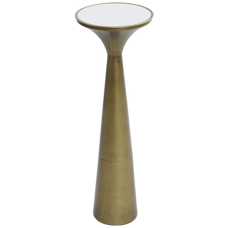 Image 1 Spun Gold Drinking Table With White Marble Top