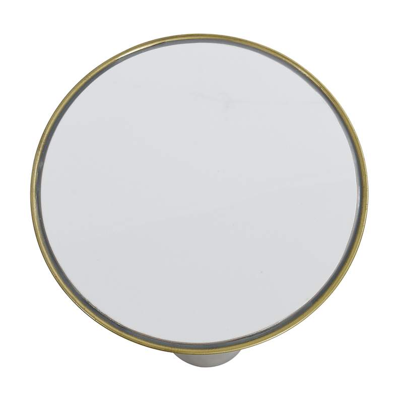 Image 3 Spun Gold Drinking Table With White Marble Top more views