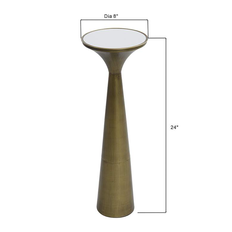 Image 6 Spun Gold Drinking Table With White Marble Top more views