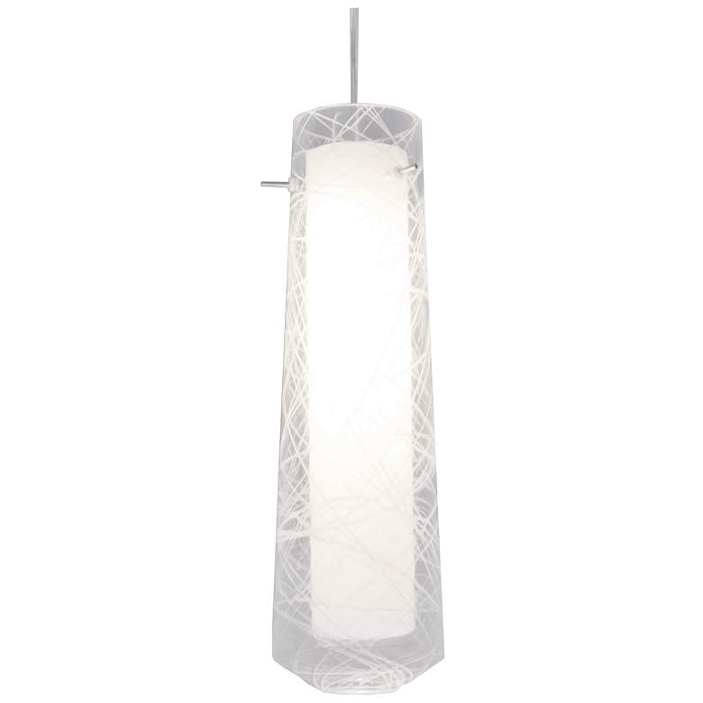 Image 1 Spun LED Pendant - 3000K - 120-277V - Satin Nickel - Clear