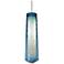 Spun LED Pendant - 3000K - 120-277V - Satin Nickel - Steel Blue