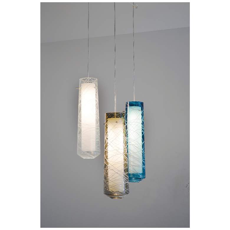 Image 2 Spun LED Pendant - 4000K - 120-277V - Satin Nickel - Smoke more views