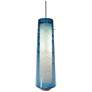 Spun LED Pendant - 4000K - 120V - Satin Nickel - Steel Blue