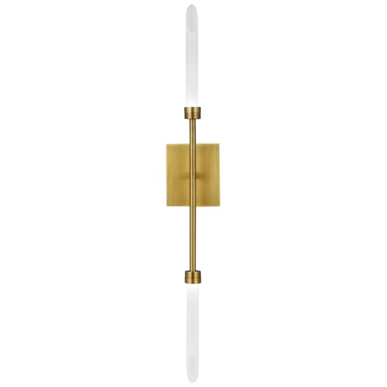 Image 2 Spur 29 3/4 inch High Aged Brass 2-Light LED Wall Sconce