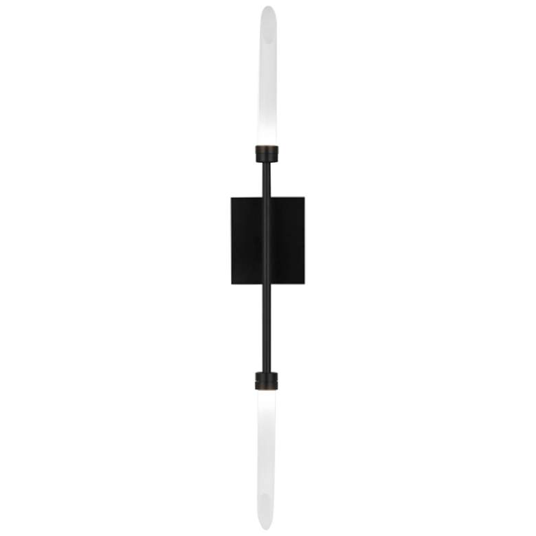 Image 1 Spur 29 3/4 inch High Matte Black 2-Light LED Wall Sconce