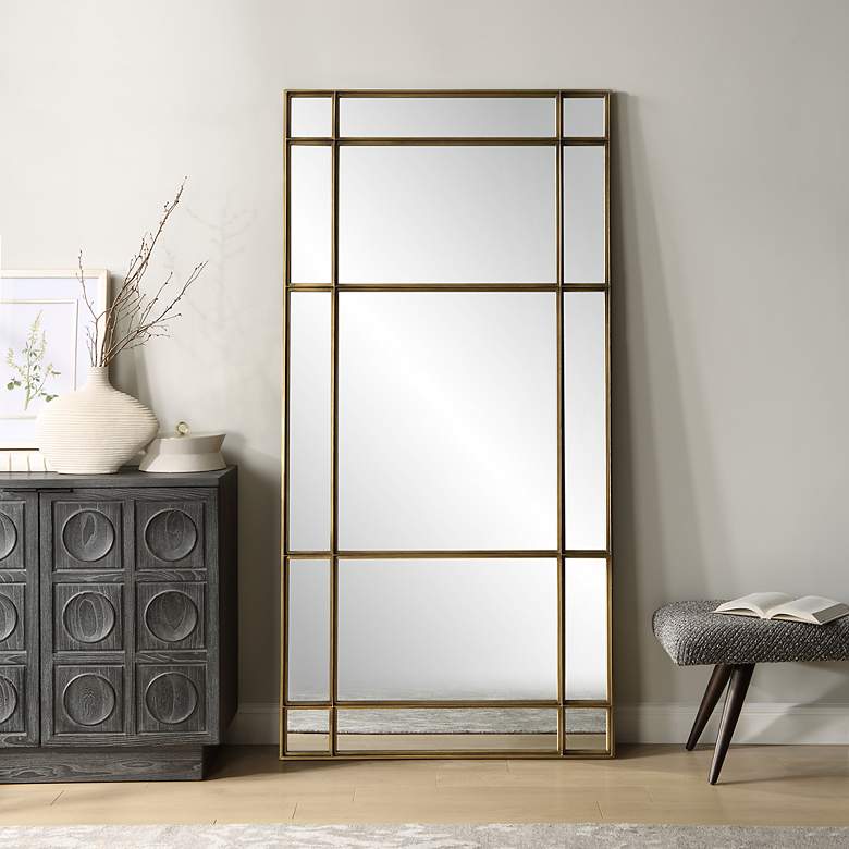 Image 1 Spurgeon 39" x 79 3/4" Gold Wall Mirror
