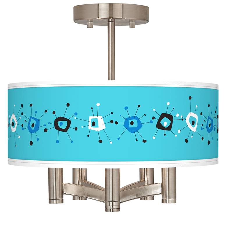 Image 1 Sputnickle Ava 5-Light Nickel Ceiling Light