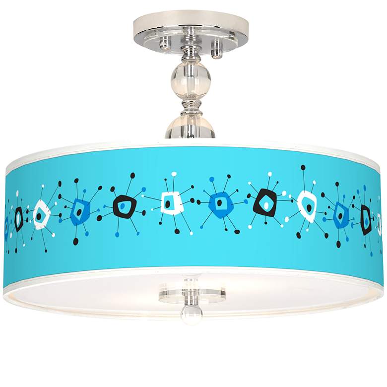 Image 1 Sputnickle Giclee 16 inch Wide Semi-Flush Ceiling Light