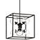 Sputnik-In-Cube 16" Wide Bronze 6-Light Pendant Chandelier