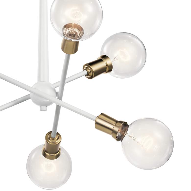 Image 3 Sputnik Style 20" Wide White Finish Modern Chandelier by Kichler more views