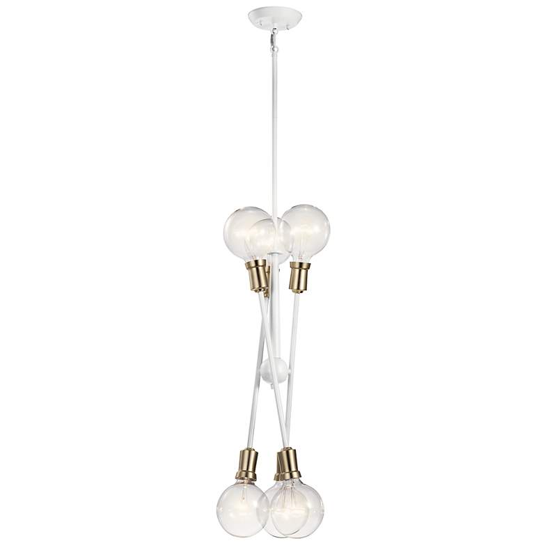 Image 5 Sputnik Style 20" Wide White Finish Modern Chandelier by Kichler more views