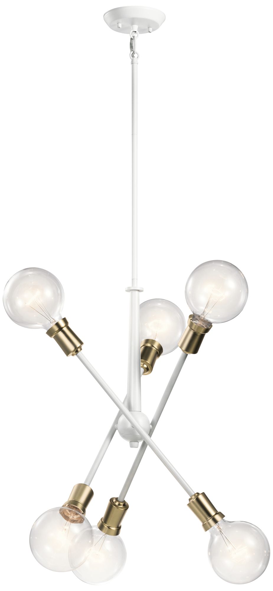 Kichler Chandeliers Page 5 Lamps Plus   Sputnik Style 20 Wide White Finish Modern Chandelier By Kichler  871c2 