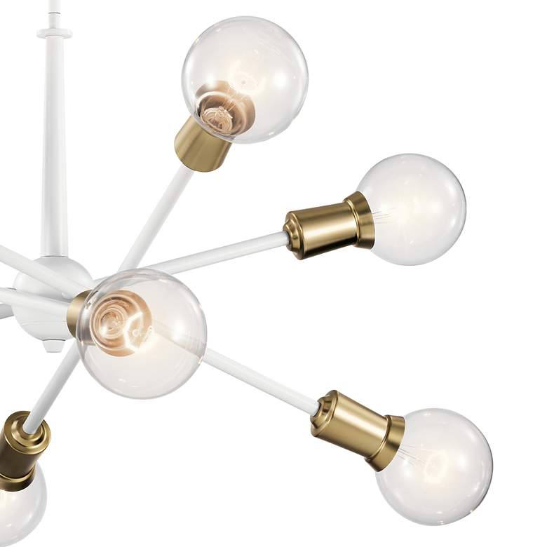 Image 3 Sputnik Style 30" Wide White Finish Modern Chandelier by Kichler more views