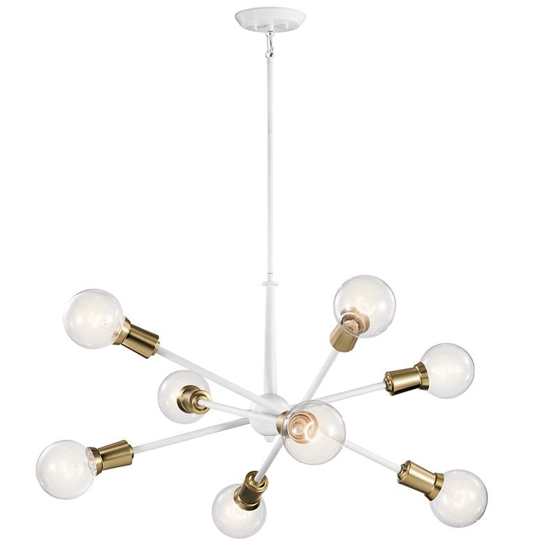 Image 4 Sputnik Style 30" Wide White Finish Modern Chandelier by Kichler more views