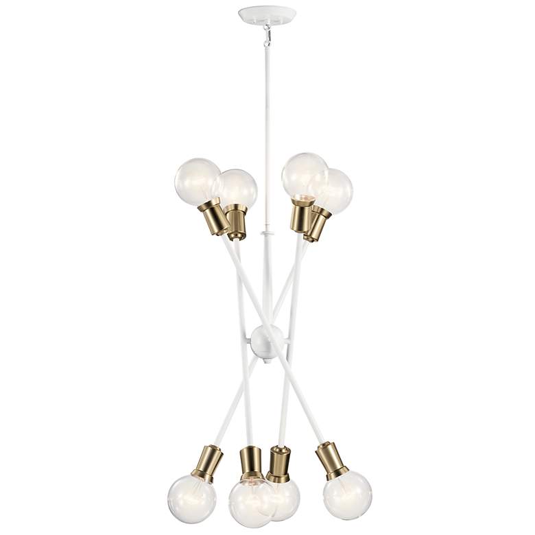 Image 5 Sputnik Style 30" Wide White Finish Modern Chandelier by Kichler more views
