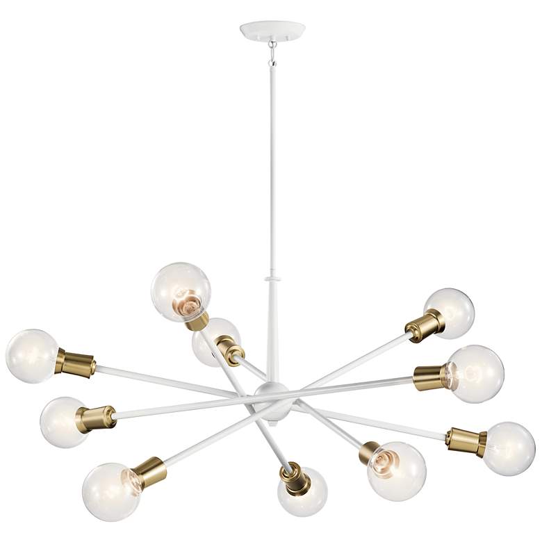 Image 1 Sputnik Style 47" Wide White Finish Modern Chandelier by Kichler