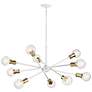1_Sputnik Style 47" Wide White Finish Modern Chandelier by Kichler