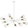 Sputnik Style 47" Wide White Finish Modern Chandelier by Kichler