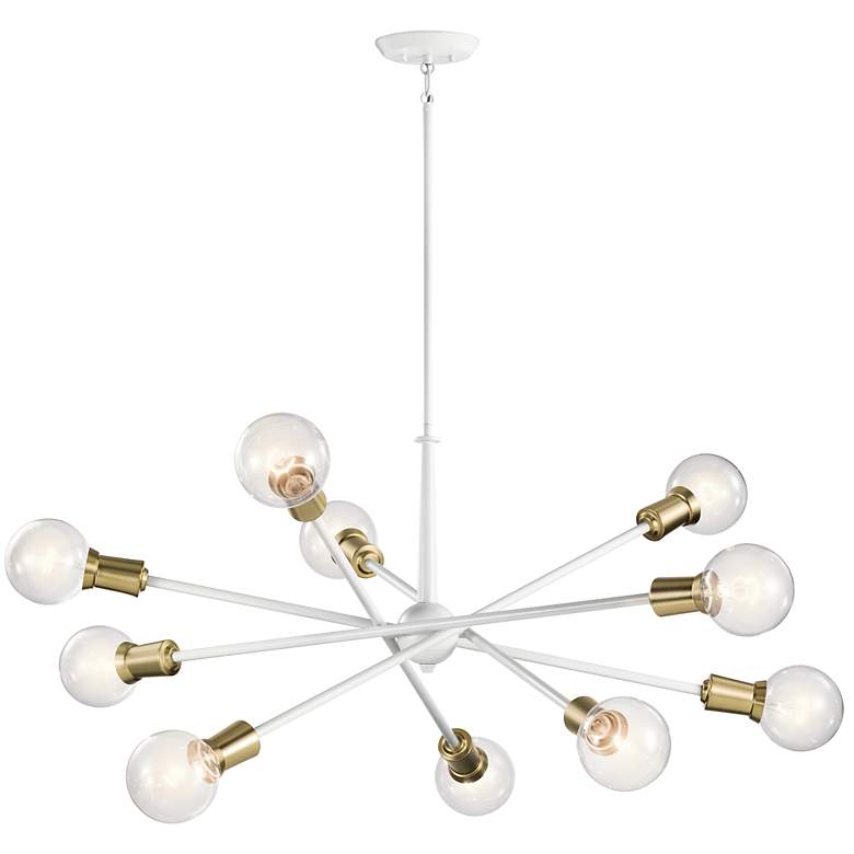 Image 2 Sputnik Style 47" Wide White Finish Modern Chandelier by Kichler more views