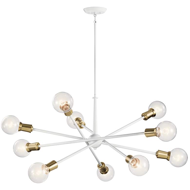 Image 4 Sputnik Style 47" Wide White Finish Modern Chandelier by Kichler more views