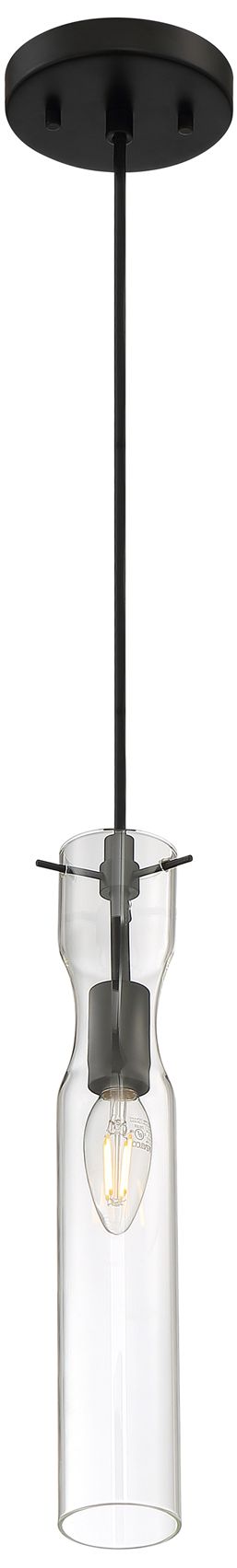 Image 2 Spyglass; 1 Light; Mini Pendant Fixture; Black Finish with Clear Glass more views