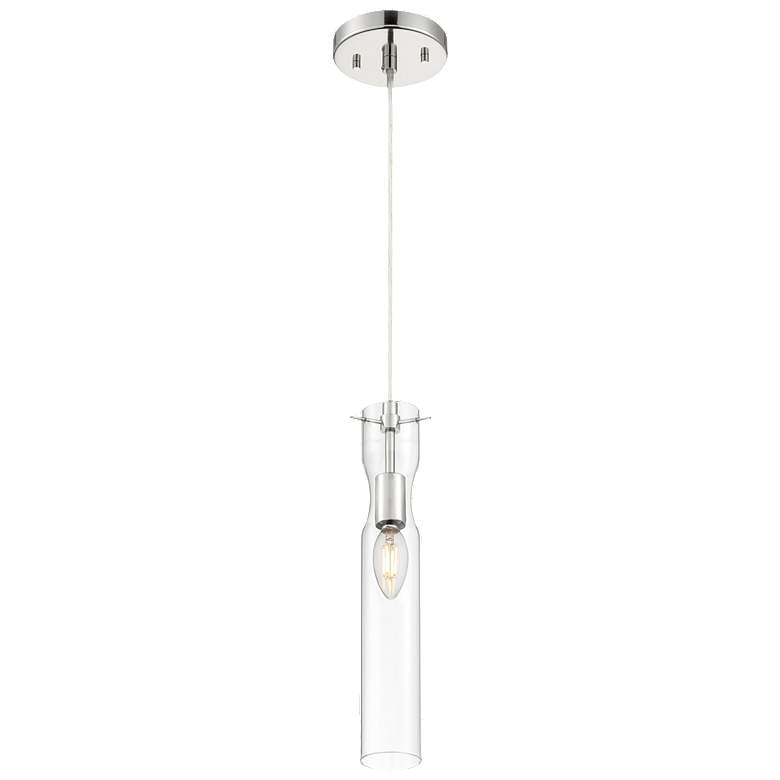 Image 1 Spyglass; 1 Light; Mini Pendant; Polished Nickel Finish w/ Clear Glass
