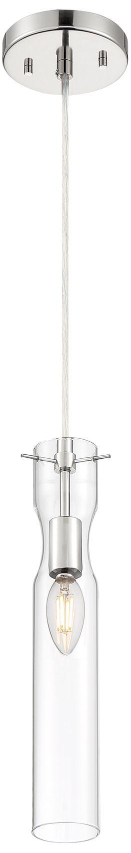 Image 2 Spyglass; 1 Light; Mini Pendant; Polished Nickel Finish w/ Clear Glass more views